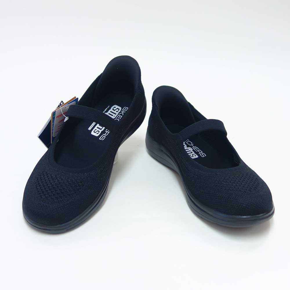 スケッチャーズSKECHERSON-THE-GOフレックスラディアント-エステル138497BBKブラック（レディース）メッシュ人工繊維ストレッチスリッポンスニーカーハンズフリー洗濯機洗い可能「靴」