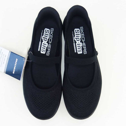 スケッチャーズSKECHERSON-THE-GOフレックスラディアント-エステル138497BBKブラック（レディース）メッシュ人工繊維ストレッチスリッポンスニーカーハンズフリー洗濯機洗い可能「靴」