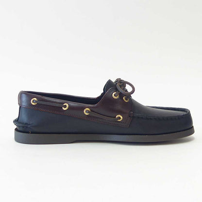 SPERRY（スペリートップサイダー）AUTHENTICORIGINAL2-EYE13934362（メンズ）ブラック/AMARETTOデッキシューズレザーシューズ「靴」