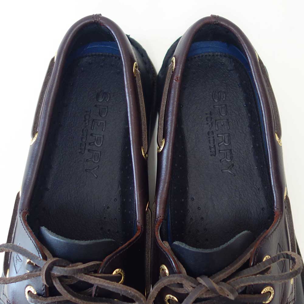 SPERRY（スペリートップサイダー）AUTHENTICORIGINAL2-EYE13934362（メンズ）ブラック/AMARETTOデッキシューズレザーシューズ「靴」