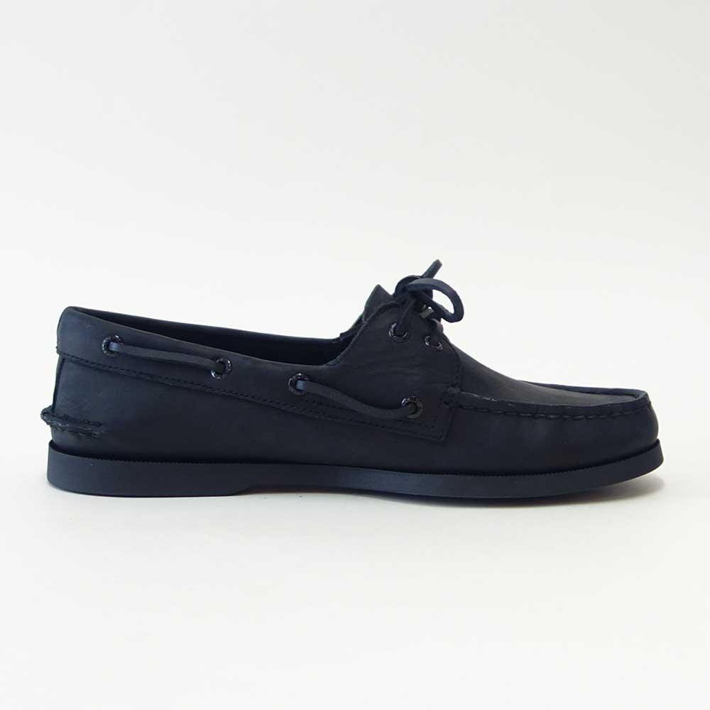 SPERRY（スペリートップサイダー）AUTHENTICORIGINAL2-EYE13934365（メンズ）ブラックデッキシューズレザーシューズ「靴」