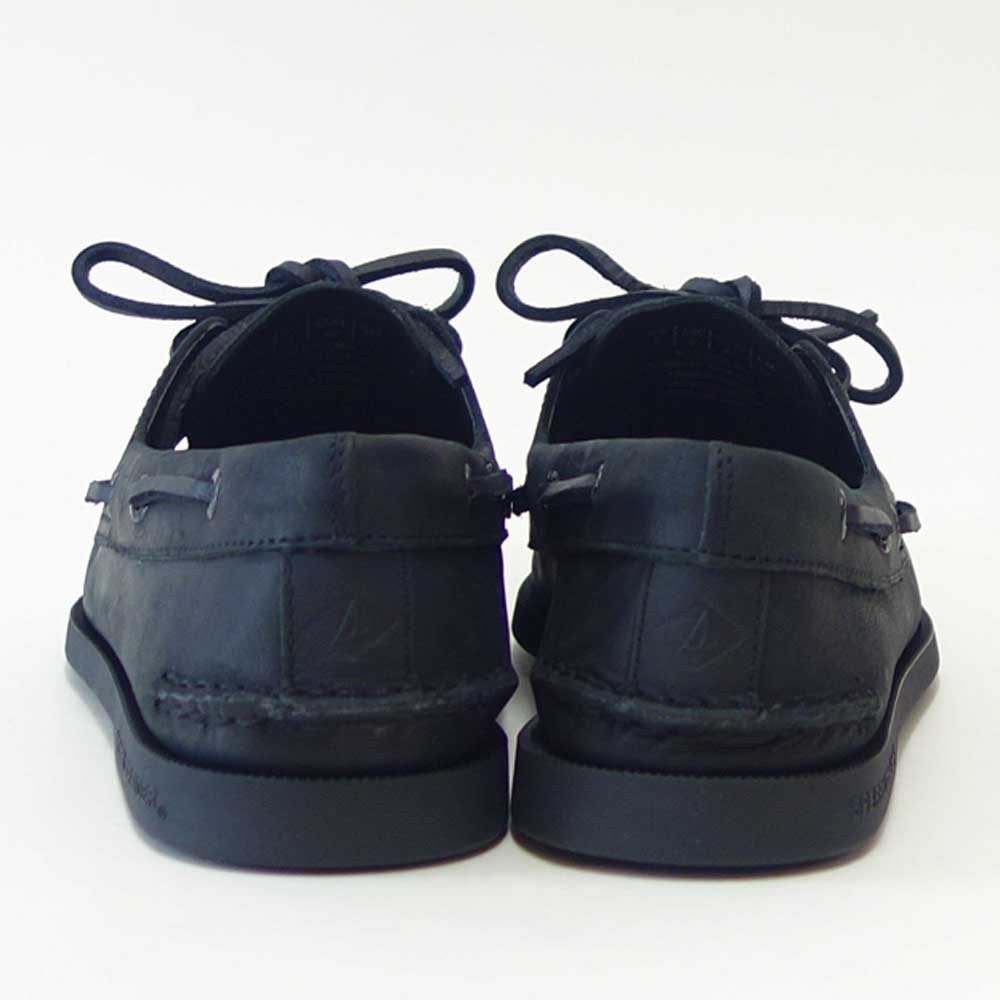 SPERRY（スペリートップサイダー）AUTHENTICORIGINAL2-EYE13934365（メンズ）ブラックデッキシューズレザーシューズ「靴」