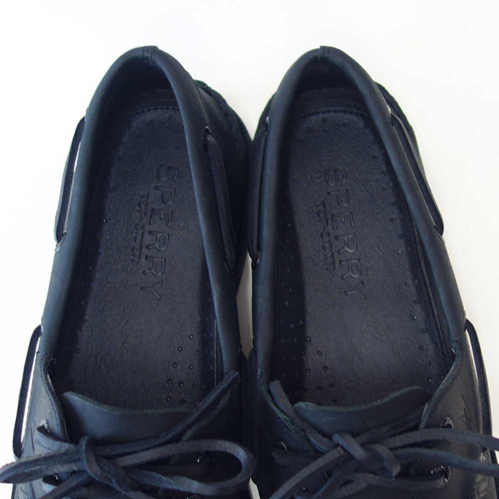 SPERRY（スペリートップサイダー）AUTHENTICORIGINAL2-EYE13934365（メンズ）ブラックデッキシューズレザーシューズ「靴」