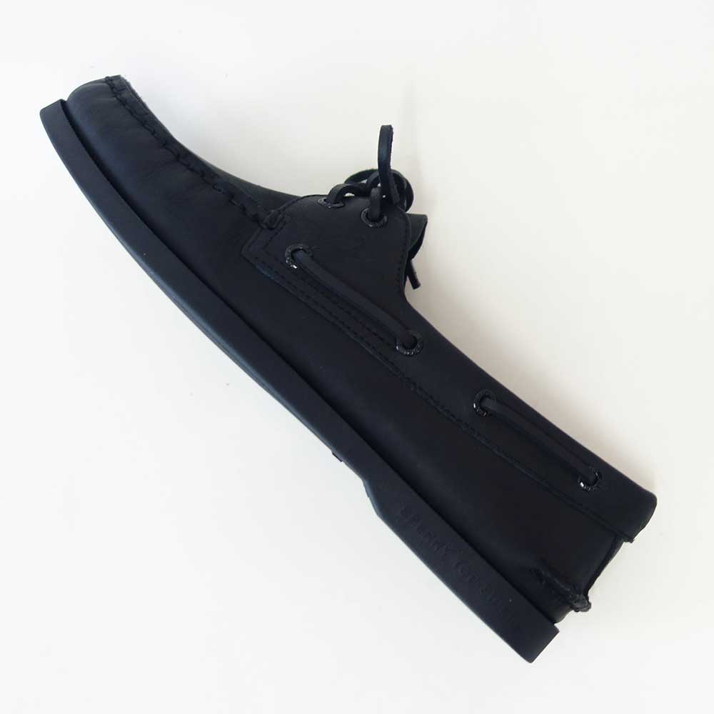 SPERRY（スペリートップサイダー）AUTHENTICORIGINAL2-EYE13934365（メンズ）ブラックデッキシューズレザーシューズ「靴」