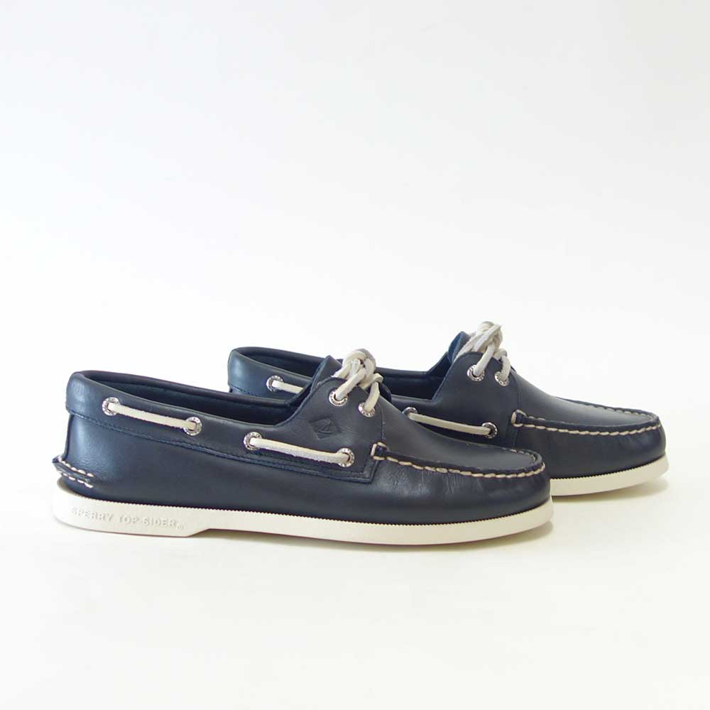 SPERRY（スペリートップサイダー）AUTHENTICORIGINAL2-EYE13934367（メンズ）NAVYデッキシューズレザーシューズ「靴」