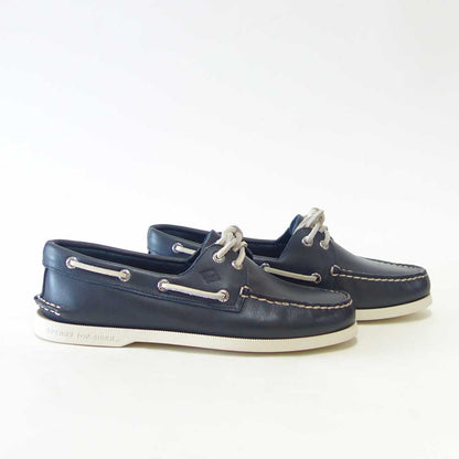 SPERRY（スペリートップサイダー）AUTHENTICORIGINAL2-EYE13934367（メンズ）NAVYデッキシューズレザーシューズ「靴」