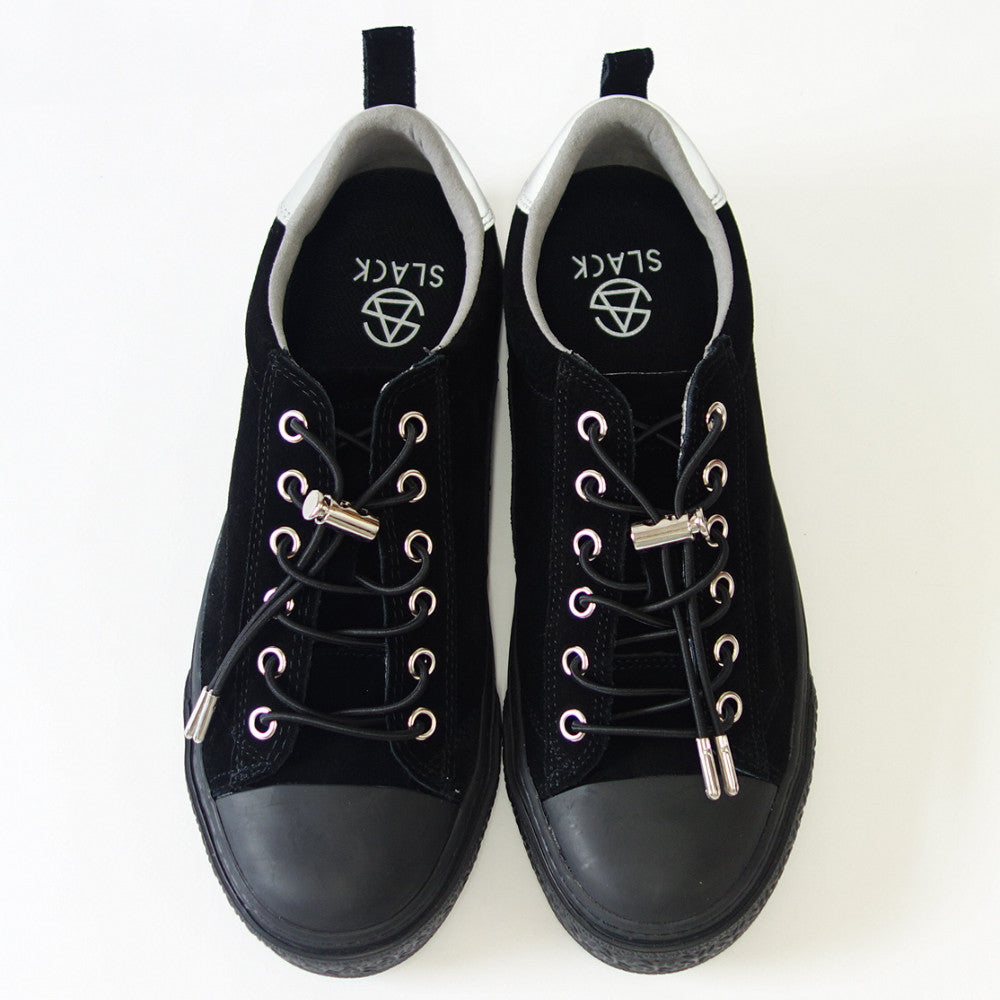 【SALE 50%OFF】 スラック  SLACK SL 1401 003（ユニセックス）CLUDE PREMIUM SUEDE カラー：BLACK / BLACK 天然皮革 ローカットスニーカー バルカナイズ製法  「靴」