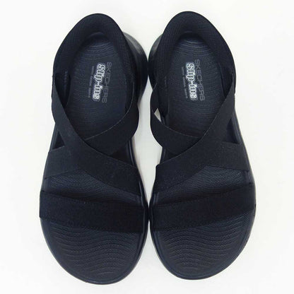 スケッチャーズSKECHERSゴーウォークフレックスサンダル-グリマー141489BBKブラック（レディース）スポーツサンダルストレッチスリッポンスニーカーハンズフリー洗濯機洗い可能「靴」