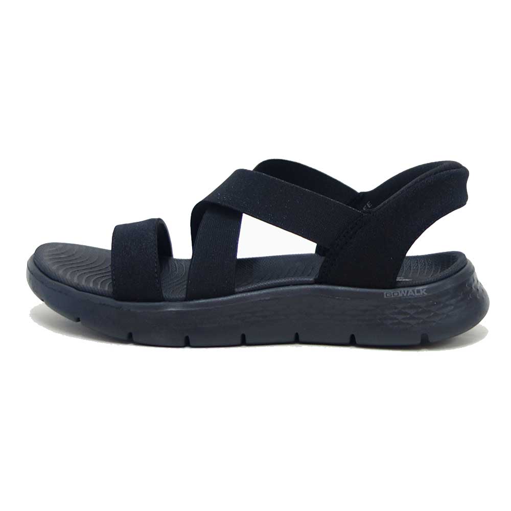 スケッチャーズ SKECHERS ゴーウォーク フレックス サンダル - グリマー 141489 BBK ブラック （レディース）スポーツサンダル ストレッチ スリッポン スニーカー ハンズフリー 洗濯機洗い可能 「靴」