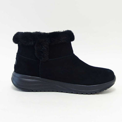 スケッチャーズSKECHERSON-THE-GOステラダフネ144740BLKブラック（レディース）防水天然皮革スエードレザースリッポンブーツレディースハンズフリー「靴」