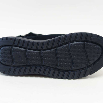 スケッチャーズSKECHERSON-THE-GOステラダフネ144740BLKブラック（レディース）防水天然皮革スエードレザースリッポンブーツレディースハンズフリー「靴」