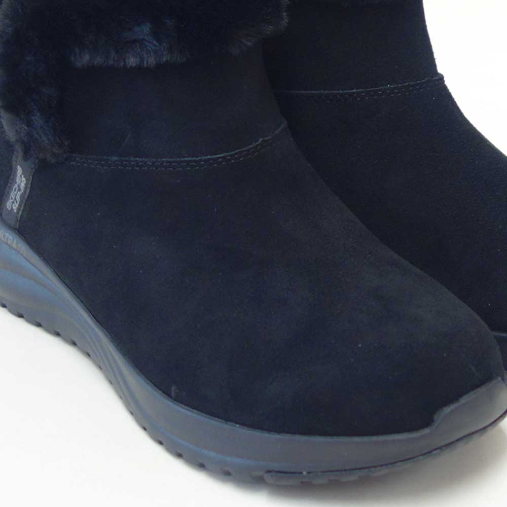 スケッチャーズSKECHERSON-THE-GOステラダフネ144740BLKブラック（レディース）防水天然皮革スエードレザースリッポンブーツレディースハンズフリー「靴」
