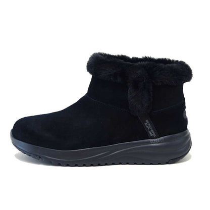 スケッチャーズSKECHERSON-THE-GOステラダフネ144740BLKブラック（レディース）防水天然皮革スエードレザースリッポンブーツレディースハンズフリー「靴」