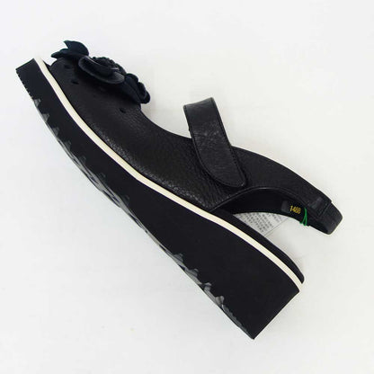 【SALE 30%OFF】 フィズリーン FIZZ REEN  1488 ブラック（レディースサンダル） ゆったりEEEEのバックストラップ（日本製） コンフォート カジュアル 4E ウェッジヒール「靴」