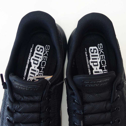 スケッチャーズSKECHERSCONTOURFOAMコージーフィット150404BBKブラック（レディース）コンツアーフォーム人工繊維ストレッチスリッポンスニーカーレディースハンズフリー洗濯機洗い可能「靴」