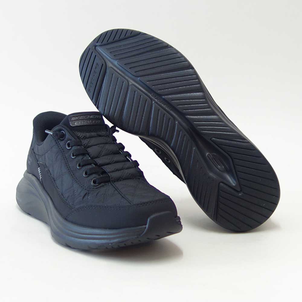 スケッチャーズSKECHERSCONTOURFOAMコージーフィット150404BBKブラック（レディース）コンツアーフォーム人工繊維ストレッチスリッポンスニーカーレディースハンズフリー洗濯機洗い可能「靴」