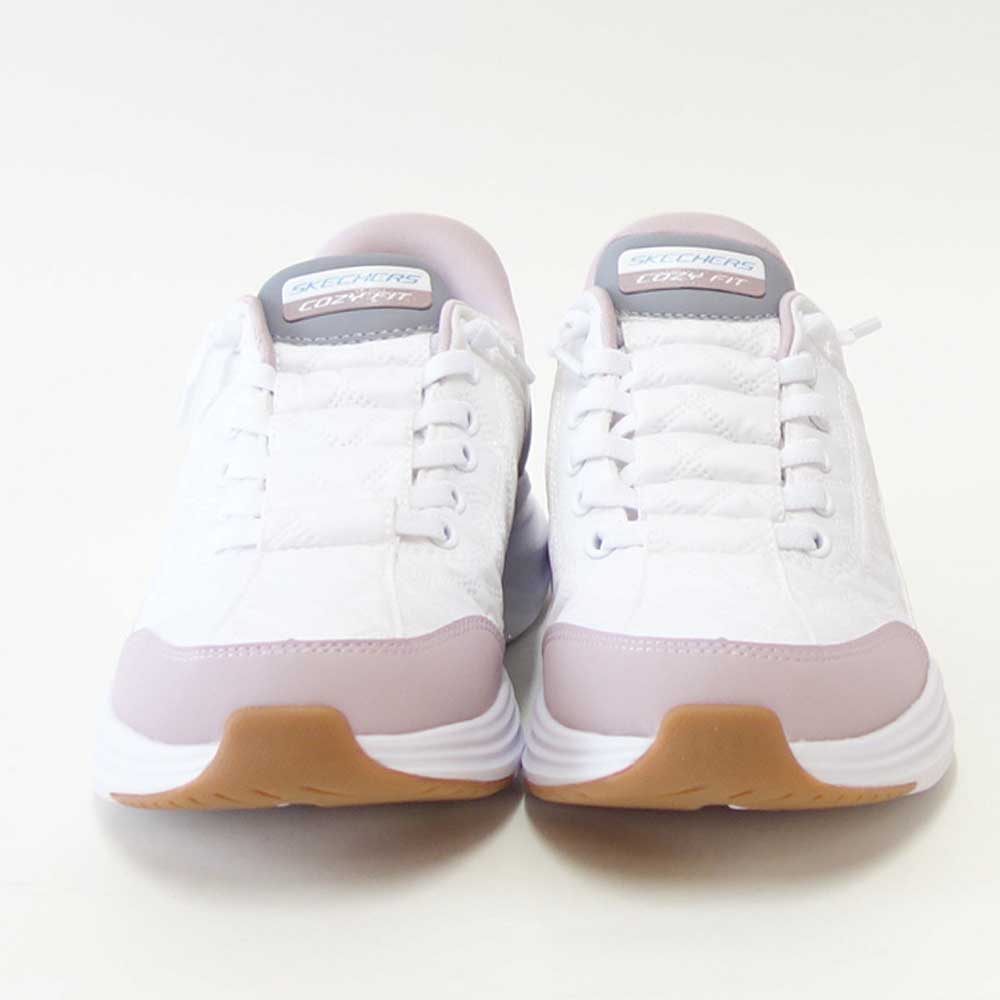 スケッチャーズSKECHERSCONTOURFOAMコージーフィット150404WLVホワイト/ラベンダー（レディース）コンツアーフォーム人工繊維ストレッチスリッポンスニーカーレディースハンズフリー洗濯機洗い可能「靴」