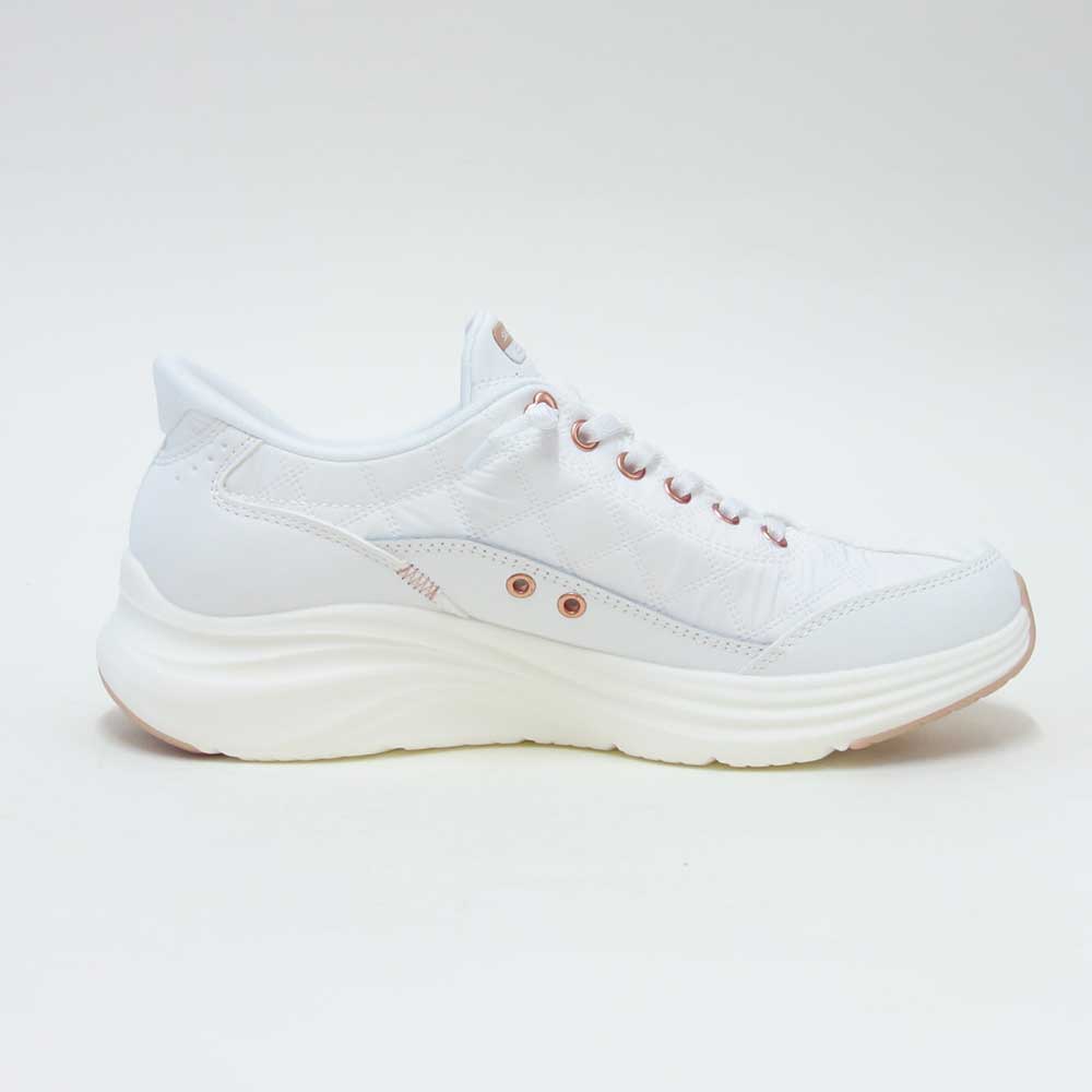 スケッチャーズSKECHERSCONTOURFOAMコージーフィット150413WTRGホワイト/ローズゴールド（レディース）コンツアーフォーム人工繊維ストレッチスリッポンスニーカーレディースハンズフリー洗濯機洗い可能「靴」