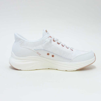スケッチャーズSKECHERSCONTOURFOAMコージーフィット150413WTRGホワイト/ローズゴールド（レディース）コンツアーフォーム人工繊維ストレッチスリッポンスニーカーレディースハンズフリー洗濯機洗い可能「靴」