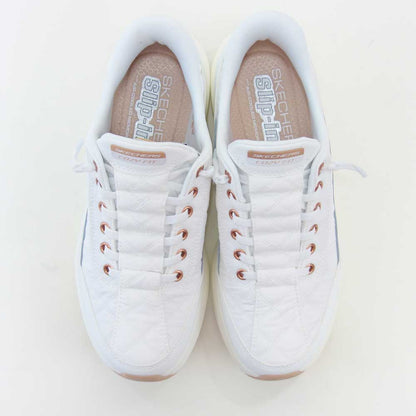スケッチャーズSKECHERSCONTOURFOAMコージーフィット150413WTRGホワイト/ローズゴールド（レディース）コンツアーフォーム人工繊維ストレッチスリッポンスニーカーレディースハンズフリー洗濯機洗い可能「靴」