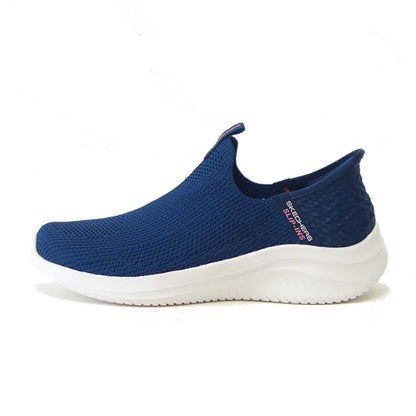スケッチャーズ SKECHERS ULTRA FLEX 3.0 150450 NVY ネイビー （レディース）ウルトラ フレックス 3.0 イージー ウィン メッシュ 人工繊維 ストレッチ スリッポン スニーカー レディース ハンズフリー 洗濯機洗い可能 「靴」