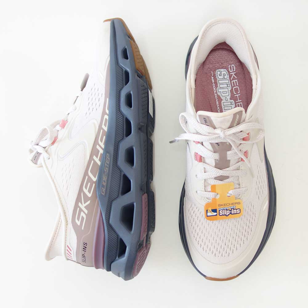 スケッチャーズSKECHERSGLIDE-STEPALTUS150510NTGYナチュラル（レディース）グライドステップアルタスメッシュ人工繊維レースアップスニーカーレディースハンズフリー洗濯機洗い可能「靴」