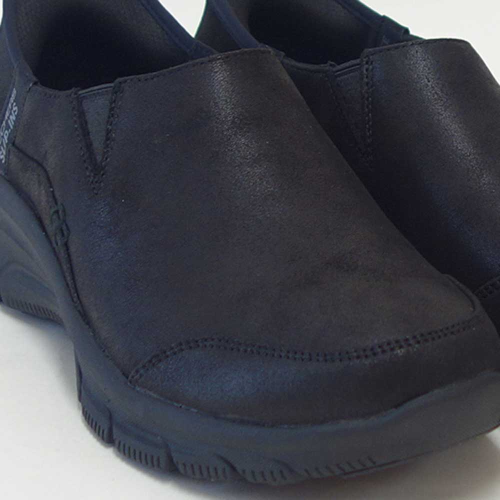 スケッチャーズSKECHERSEASYGOINGドライブオン158630BBKブラック（レディース）人工皮革リラックスドフィット(3E)スニーカーレディースハンズフリー「靴」