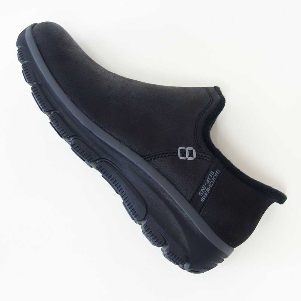 スケッチャーズSKECHERSEASYGOINGモダンアワー167872BLKブラック（レディース）スコッチガード人工皮革リラックスドフィット(3E)スニーカーレディースハンズフリー「靴」