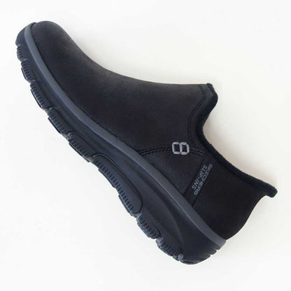 スケッチャーズSKECHERSEASYGOINGモダンアワー167872BLKブラック（レディース）スコッチガード人工皮革リラックスドフィット(3E)スニーカーレディースハンズフリー「靴」