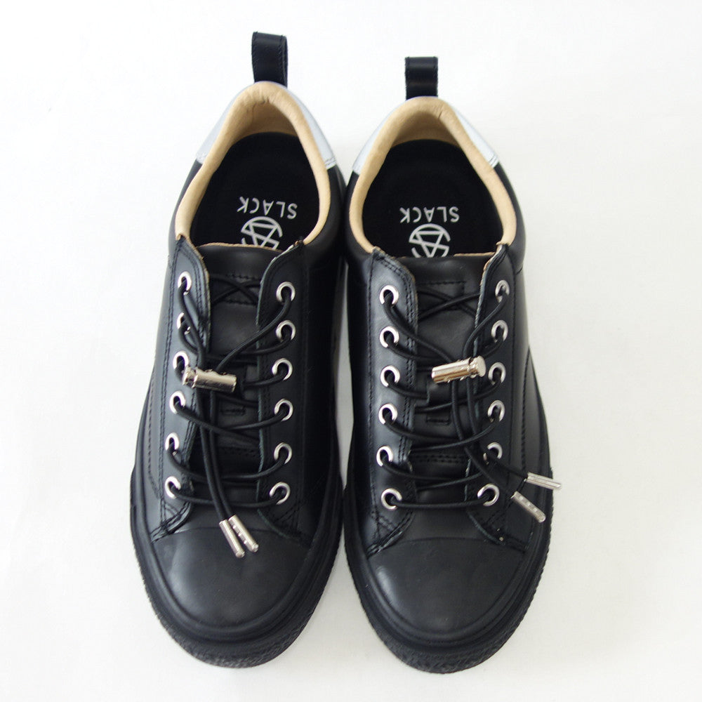 【SALE 50%OFF】 スラック  SLACK SL 1705 003（ユニセックス）CLUDE GL（クルード GL） カラー：BLACK / BLACK 天然皮革 ローカットスニーカー バルカナイズ製法  「靴」