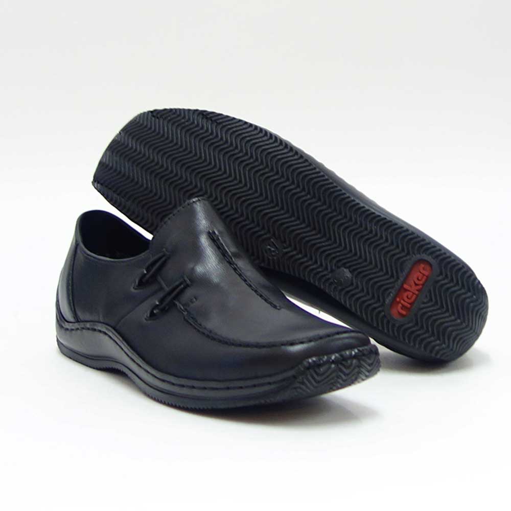 rieker リーカー L1751-00 ブラック （レディース）天然皮革 クッション性の良いお洒落スリッポン フラット ドライビング 「靴」