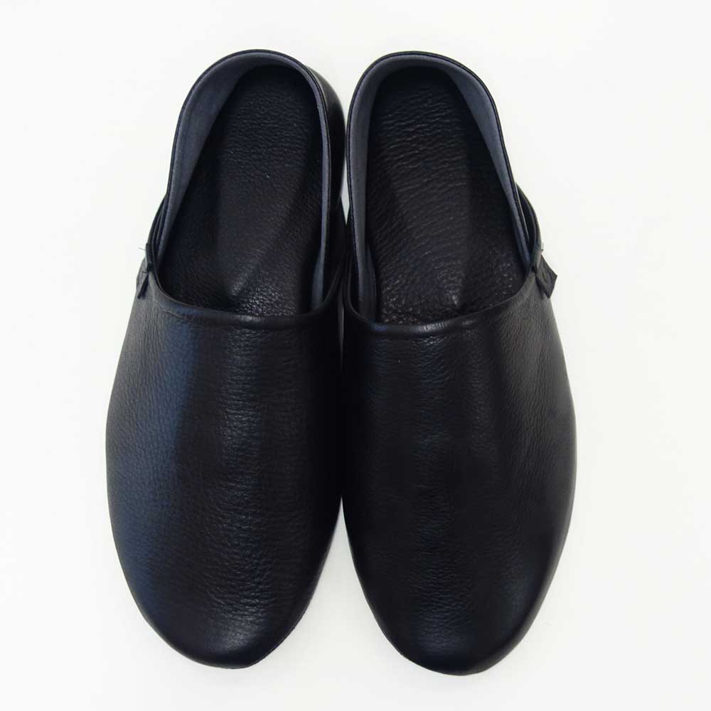 スピングルSPINGLESP-1781（ユニセックス）ブラック(05)天然皮革スリッパルームシューズ「靴」