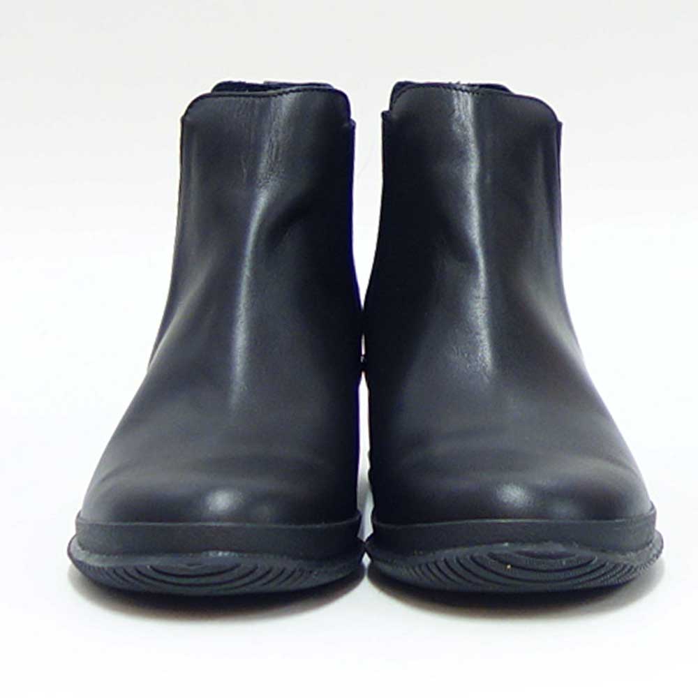 スピングル ムーブ SPINGLE MOVE 1803（レディース）ブラック (05)   撥水加工レザー 天然皮革 アンクルブーツ ラバーソール フラットシューズ 「靴」