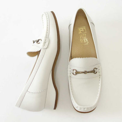 【SALE 40%OFF】 フィズリーン FIZZ REEN  1820 ホワイト（レディース） 快適EEEのビットローファー（日本製）「靴」
