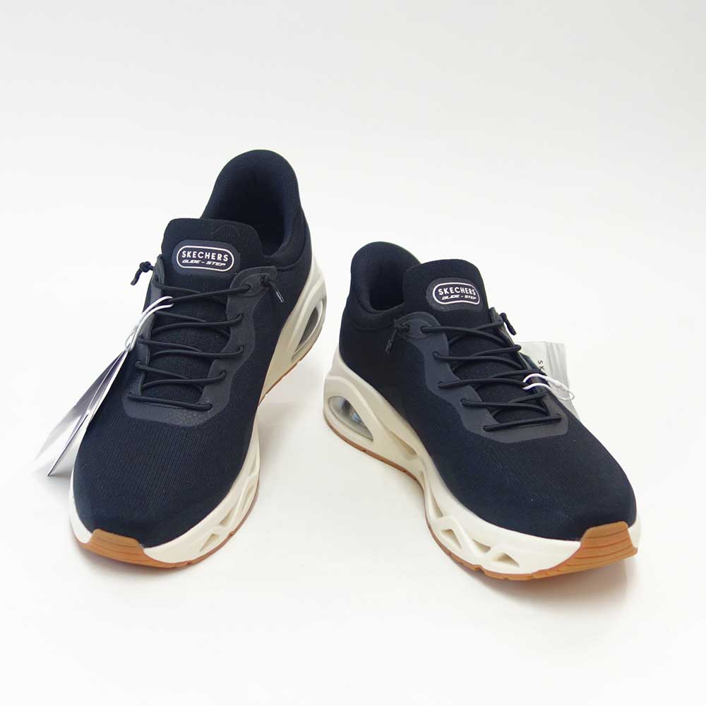 スケッチャーズSKECHERSウノグライドステップ-エアグライダーズ183421ブラック（メンズ）メッシュ人工繊維スニーカーハンズフリー「靴」