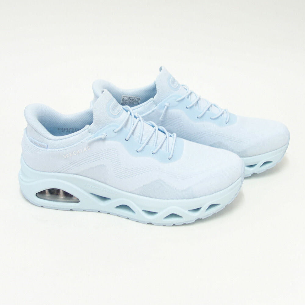 スケッチャーズSKECHERSUNOGLIDE-STEP-エアグライダーズ190115LTBLライトブルー（レディース）メッシュ人工繊維レースアップスニーカーレディースハンズフリー「靴」