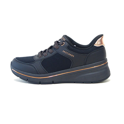 スケッチャーズ SKECHERS ビリオンフレックス - リヴィンラッシュ 190366 BBK ブラック （レディース）メッシュ 人工皮革 レースアップ スニーカー レディース ハンズフリー 「靴」
