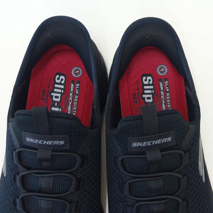 スケッチャーズSKECHERSSUMMITSSRコルシン200205WBBKブラック（メンズ）ワークメッシュ人工繊維ワイドフィット(4E)スニーカーハンズフリー「靴」
