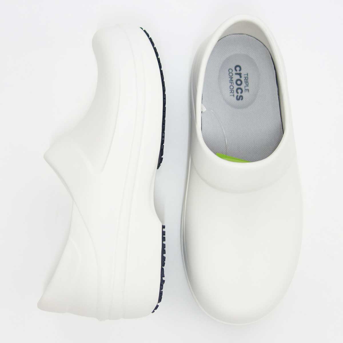 crocs クロックス neria pro clog w<br>ネリア プロ クロッグ ウィメン<br> 204045 100 ホワイト（レディース）<BR>水・油にも滑りにくいソール搭載<BR>「靴」