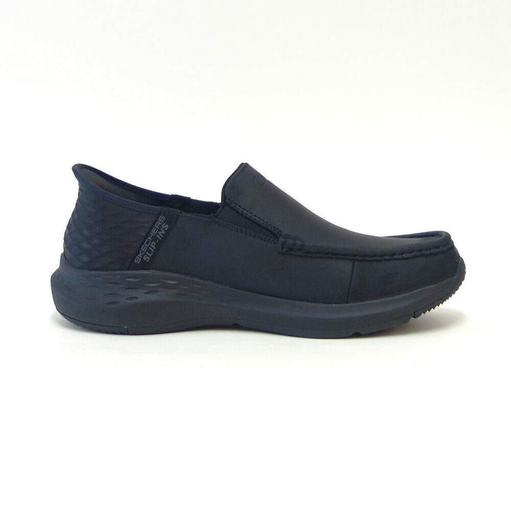 スケッチャーズSKECHERSPARSONOSWIN204866WWBBKブラック（メンズ）エクストラワイド(6E)レザーオイルヌバックスリッポンハンズフリー「靴」
