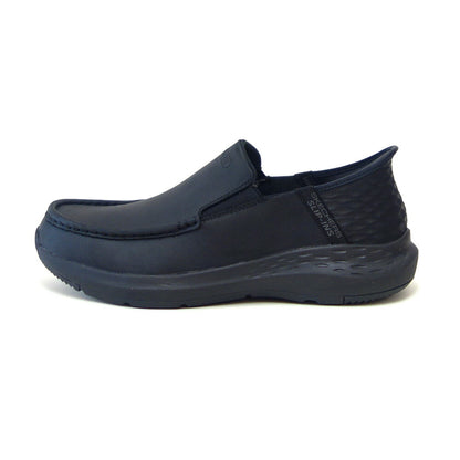 スケッチャーズSKECHERSPARSONOSWIN204866WWBBKブラック（メンズ）エクストラワイド(6E)レザーオイルヌバックスリッポンハンズフリー「靴」