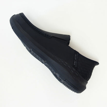 スケッチャーズSKECHERSPARSONOSWIN204866WWBBKブラック（メンズ）エクストラワイド(6E)レザーオイルヌバックスリッポンハンズフリー「靴」