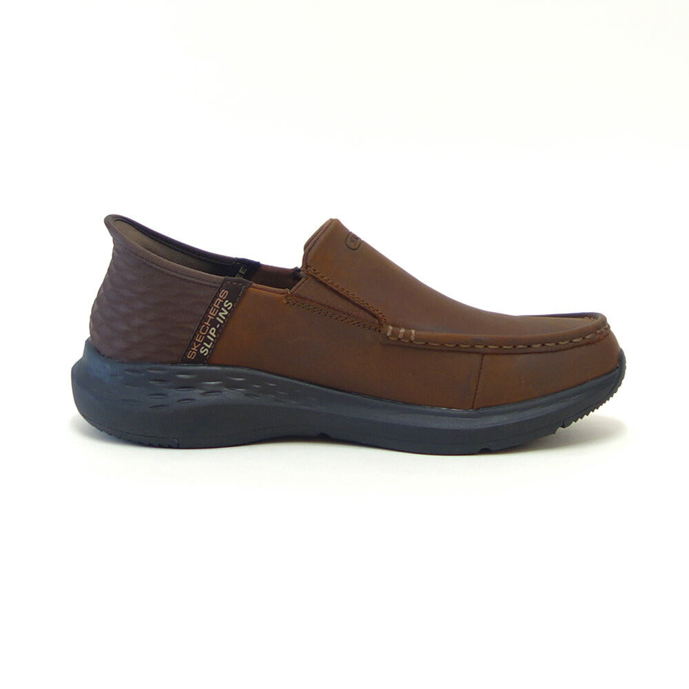 スケッチャーズSKECHERSPARSONOSWIN204866WWCDBダークブラウン（メンズ）エクストラワイド(6E)レザーオイルヌバックスリッポンハンズフリー「靴」