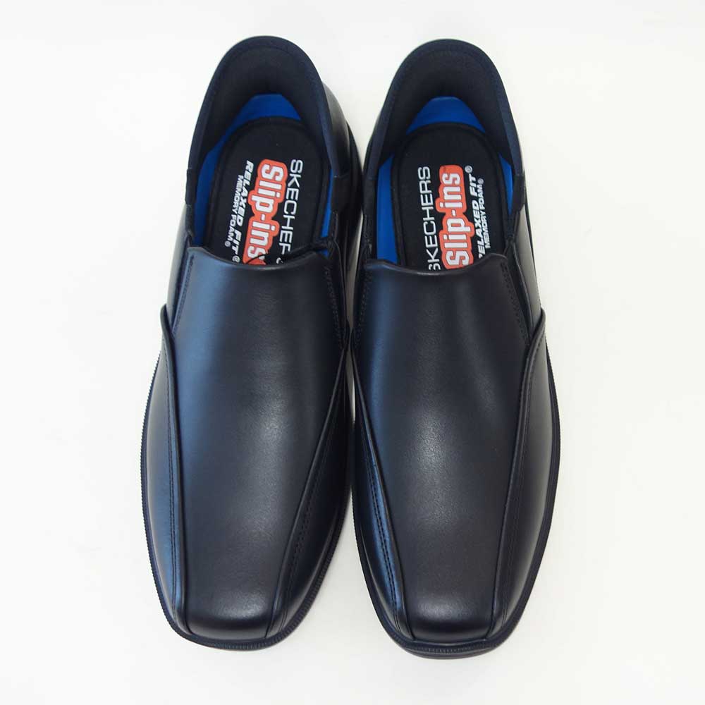 スケッチャーズSKECHERSCASWELLフラントーネ205169BLKブラック（メンズ）リラックスドフィット(3E)レザースリッポンハンズフリービジネス「靴」