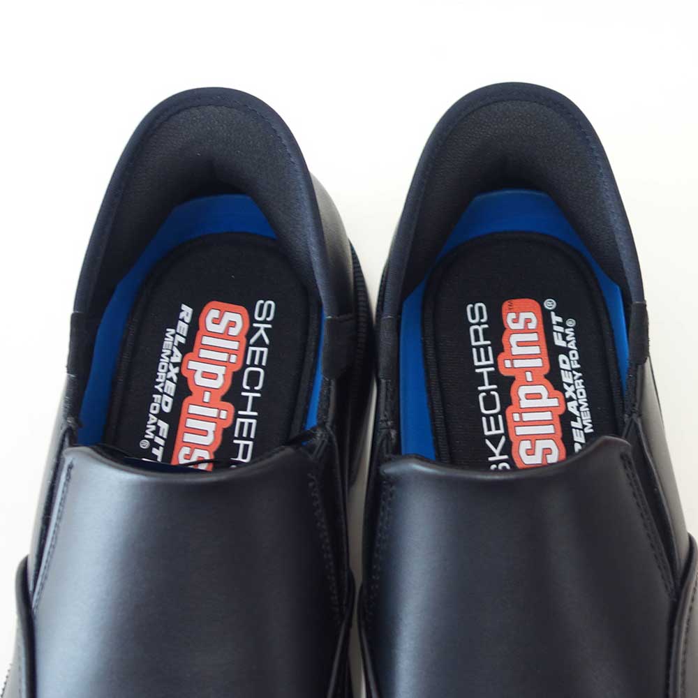 スケッチャーズSKECHERSCASWELLフラントーネ205169BLKブラック（メンズ）リラックスドフィット(3E)レザースリッポンハンズフリービジネス「靴」