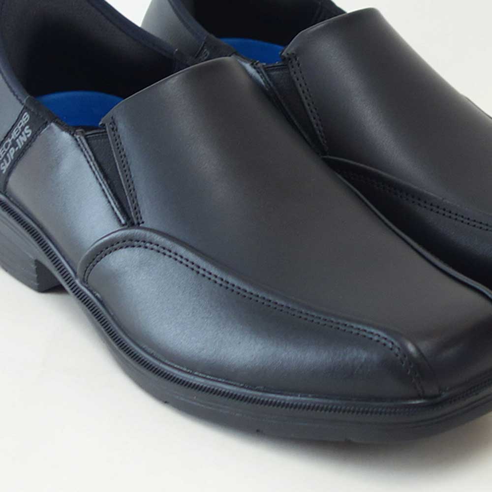 スケッチャーズSKECHERSCASWELLフラントーネ205169BLKブラック（メンズ）リラックスドフィット(3E)レザースリッポンハンズフリービジネス「靴」
