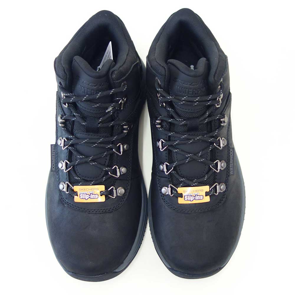 スケッチャーズSKECHERSMEROEパイクマン205285WWBBKブラック（メンズ）エクストラワイド(5E)レザーオイルヌバックウォーキングハンズフリー「靴」
