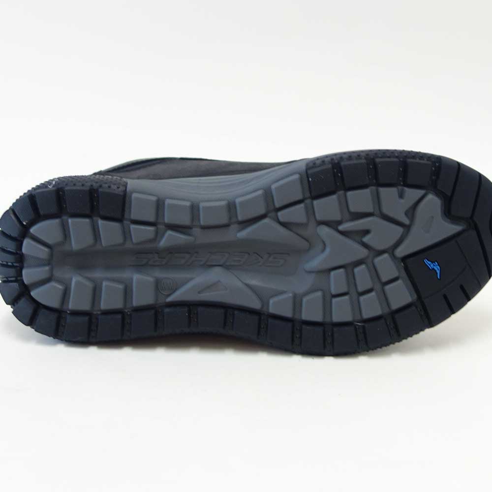 スケッチャーズSKECHERSMEROEパイクマン205285WWBBKブラック（メンズ）エクストラワイド(5E)レザーオイルヌバックウォーキングハンズフリー「靴」