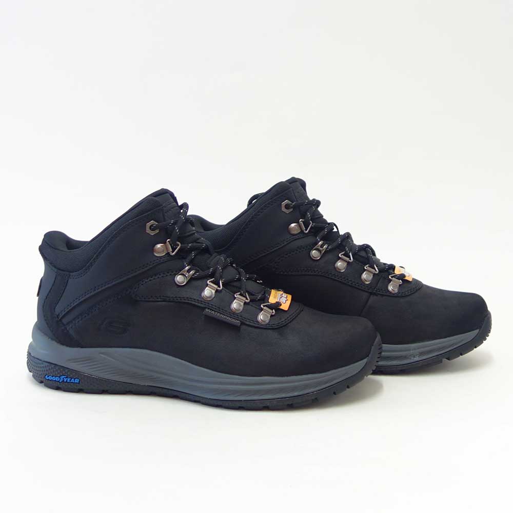 スケッチャーズSKECHERSMEROEパイクマン205285WWBBKブラック（メンズ）エクストラワイド(5E)レザーオイルヌバックウォーキングハンズフリー「靴」