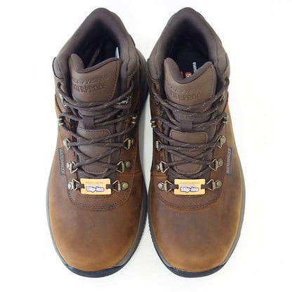 スケッチャーズSKECHERSMEROEパイクマン205285WWBRNブラウン（メンズ）エクストラワイド(5E)レザーオイルヌバックウォーキングハンズフリー「靴」